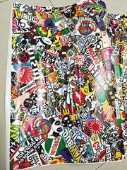 Car Body Side Sticker TrimPanda Cartoon Graffiti Bomb Vinyl Wrap Sheet DIY Decal