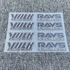 JDM Japan Rays Engineering VOLK Racing TE37 Wheel decals sticker 8pcs Black