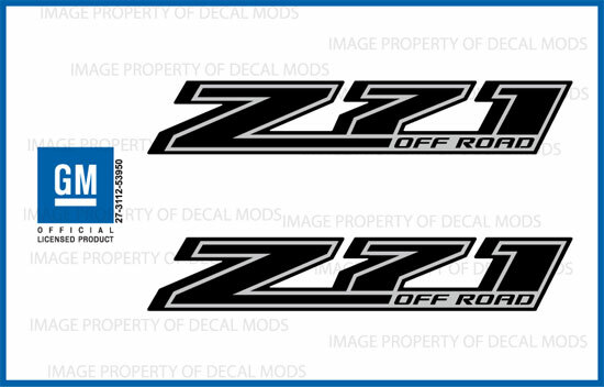 (2x) 2016 Z71 Off Road Decals FBLK stickers Chevy Silverado Black Blackout FG7G1
