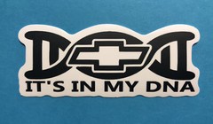 Chevy It’s In My DNA sticker/decal 4”x1”Waterproof. Self Adhesive Matte Finish