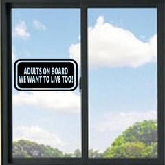 Adults On Board Funny Vinyl Decal