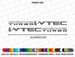 i-VTEC DOHC TURBO Door Side Decals for Honda Civic Integra Fit Accord CRV K Swap