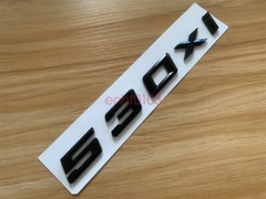 Gloss Black 3D ABS Letters Trunk 530xi Emblem Rear Badge for BMW 2017-2022 530xi