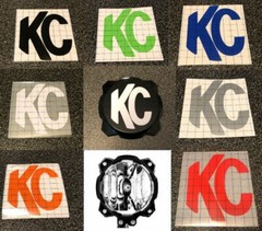 2x KC Hilites Logo Overlay Vinyl Decal Sticker 6″ Pro PRO6 Gravity Light Cover