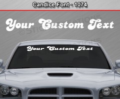 #1074 Custom Text Letters Personalized Decal Sticker Vinyl Windshield Window Car