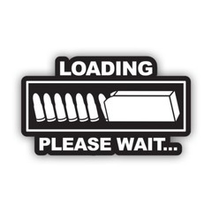 Gun Loading Please Wait Sticker Decal – Weatherproof – 2a molon labe magazine