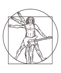 Guitar Player Sticker Musician Music Rock On Grunge Metal Classic DJ
