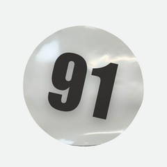 Pair of 12″ Magnetic Race Car Number 91 Circular Magnet