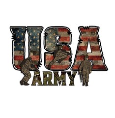 4” Army Sticker USA Camo Camouflage Military Boots Defend Freedom