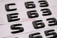 Black E43 + AMG + BITURBO 4 MATIC Trunk Emblem Badge Sticker for Mercedes Benz