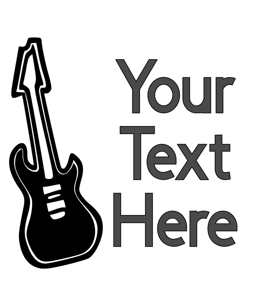 Custom Lettering Name Band Vinyl Decal Car Window Laptop Guitar Stickers Music