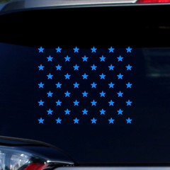 50 Stars Sticker One Color Star Pattern Decal