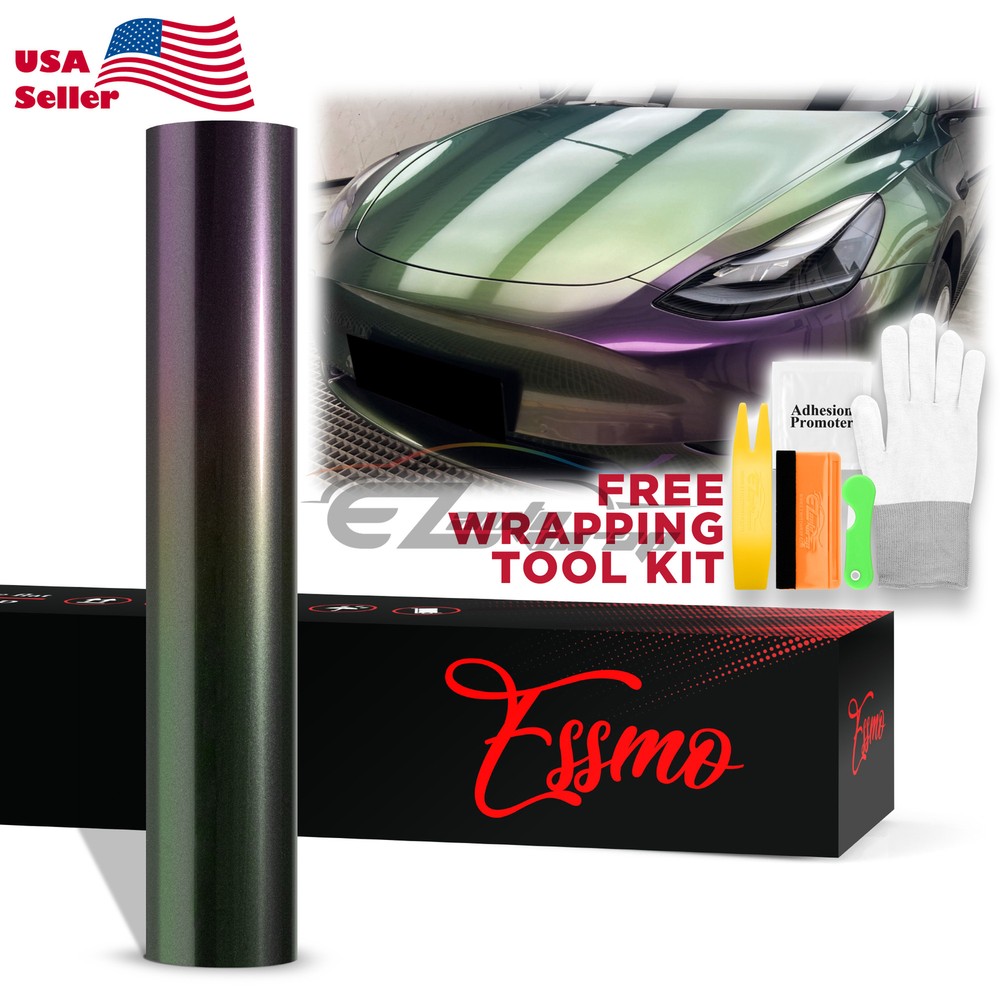 ESSMO PET Galaxy Dust Gloss Violeta Green Auto Car Vinyl Wrap Decal Sticker