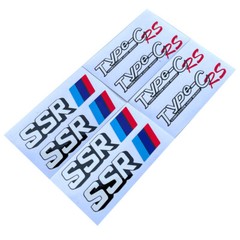 8Pcs SSR Reflect Wheel Sticker Type-C RS For Universal Fit JDM Style