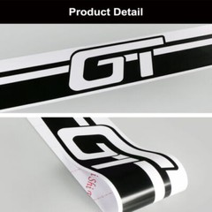 2pcs GT Racing Plaid Hood Side Doors Fenders Stripes Stickers for Sports Car SUV