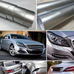 Car Satin Matte Chrome Metallic Silver Film Wrap Sticker Bubble Waterproof