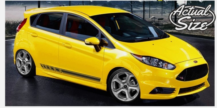Ford Fiesta Focus Side Stripes Vinyl Graphics Any Year Decals ST