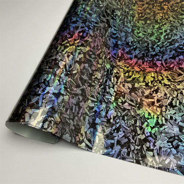 20×152 CM Glossy Laser Forged Carbon Fiber Vinyl Wrap Waterproof Car Interior