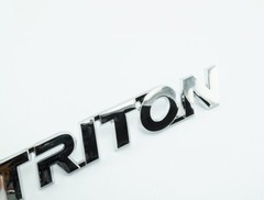 ABS PLASTIC CHROME TRITON BDGE LOGO EMBLEM FOR MITSUBISHI 17X3cm