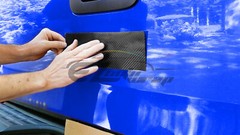 PET Matte Metallic Vinyl Wrap For GMC Bowtie Emblem Overlay Film Decal Sticker