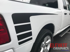For Dodge Ram 1500 Graphics Raceway Side And Hood Stripes Decals Vinyl 2009-2018