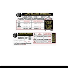 Nissan GT-R Tire & Loading Information Label OEM Door Jamb Sticker