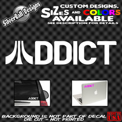 Addict Gaming Retro Custom Decal Sticker Car Truck Window