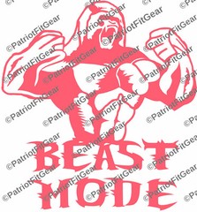Beast Mode,Ape,Exercise,Wellness,Goals,Fitness,#BeastMode,Motivation,Vinyl Decal