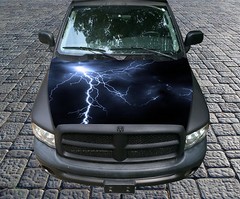 H99 LIGHTNING Hood Wrap Wraps Decal Sticker Tint Vinyl Image Graphic