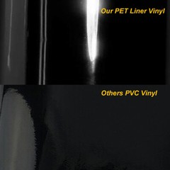 Premium Ultra Gloss PET Liner Black Forged Carbon Fiber Vinyl Wrap Air Release