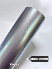 50FT x 5FT PET Silver GN Magic Glossy Metallic Pearl Car Vinyl Wrap Sticker US