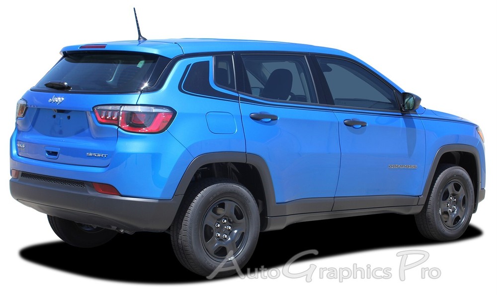 Vinyl Graphic ALTITUDE Stripe 3M Striping Door Decals for 2017-2025 Jeep Compass