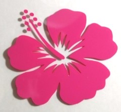 HIBISCUS HAWAIIAN FLOWER VINYL DECAL STICKER 3 Inch or 5 Inch
