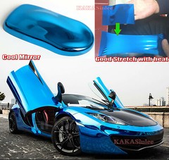 Entire Car Wrap Flexible Metallic Mirror Chrome Vinyl Reflective Film Sticker US