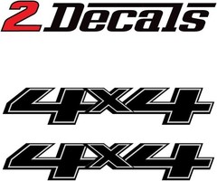 4×4 Truck Bedside Decals Set of 2 Black Weatherproof Automotive Grade Vinyl