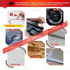 1.5″ 38mm PinStriping Stripe Tape Styling Decal Vinyl Sticker CARBON FIBER BLACK