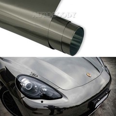 12″ x 60″ Dark Chrome Mirror Black Vinyl Film Wrap Sticker Stretchable 1ft x 5ft