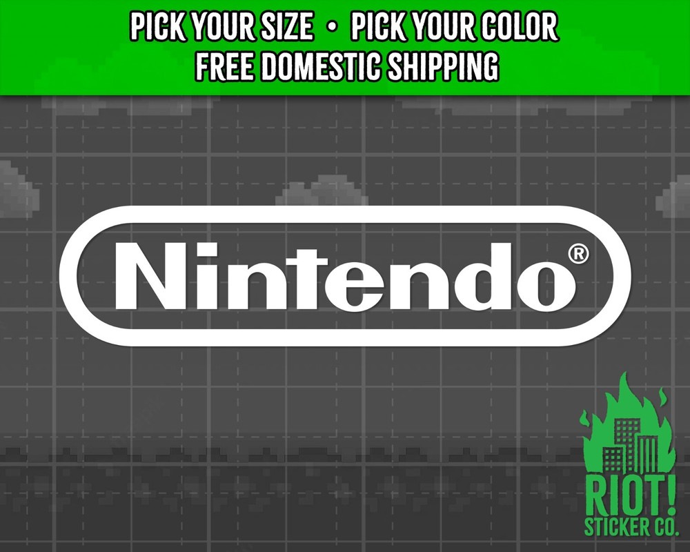 Nintendo Logo Decal for Car Sticker for Laptop Yeti Window Video Game