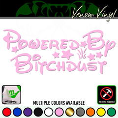 Bitchdust Funny Decal Vinyl Window Sticker Girly Cute Parody
