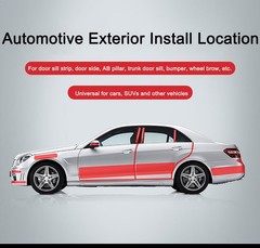Chrome Delete Vinyl Wrap Matte Black Film Self Adhesive 1 Inch 30 FT Car Trim Wi