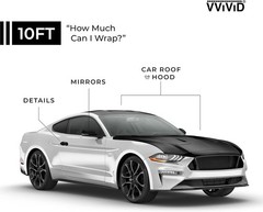 10ft x 5ft Matte Black Adhesive Film – Easy DIY Car Wrap with Air Release