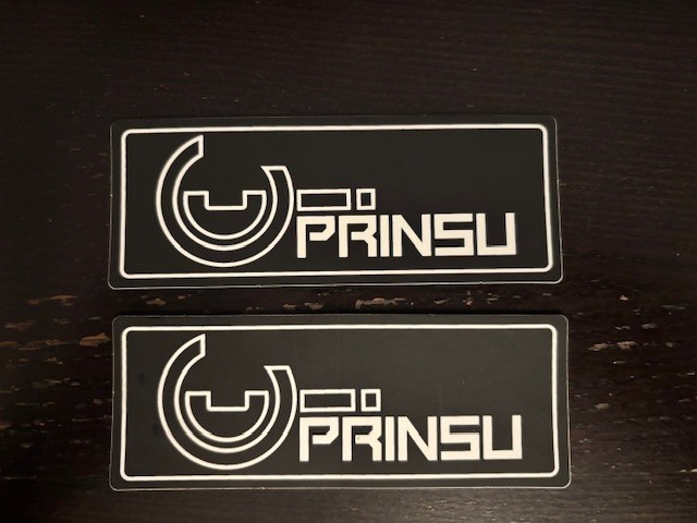 Prinsu Vinyl 2PC Sticker Set 5″x1.5″ Logo Offroad 4×4 Roof Racks