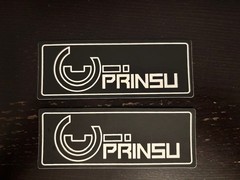 Prinsu Vinyl 2PC Sticker Set 5″x1.5″ Logo Offroad 4×4 Roof Racks