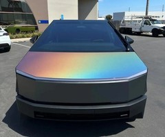 Cybertruck DIY PPF Paint Protection Film Wrap Color Change Matte Iridescent Grey