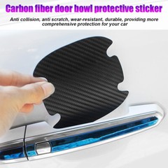 8pcs Car Door Handle Bowl Anti Scratch Sticker Protector Black Accessories