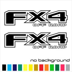 2x FX4 Off Road Sticker Vinyl Decal – Truck Bed Side F150 F250 Offroad 4×4 Car