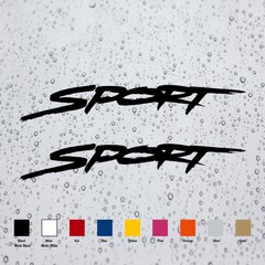 2pcs SPORT Decal Vinyl Sticker | Sports Racing Car Truck Emblem Badge