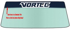 FITS VORTEC VEHICLES WINDSHIELD BANNER DIE CUT VINYL DECAL WITH APPLICATION TOOL