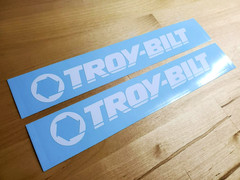 troy bilt zero turn mower tractor Decals Stickers 8” Gloss white VINYL Fast USA