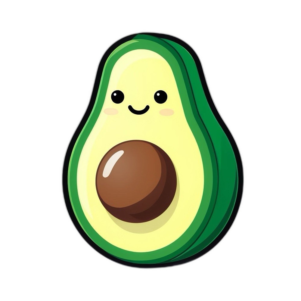 New Cute Avocado 3” Tall Vinyl Decal Sticker For Cups Mugs Tumblers Cars Laptops
